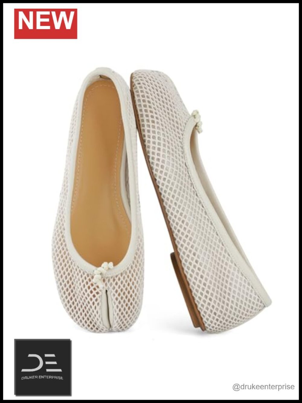 Split Toe Tabi Ballet Flats for Women Breathable Mesh Low Heel Slip On